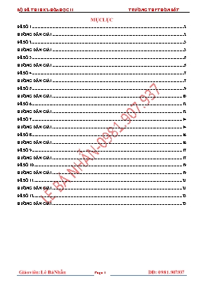 Đề thi thử học kỳ II môn Hóa học Lớp 11 - Đề số 1 - Trường THPT Hòn Đất (Có đáp án)